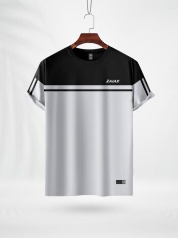 ZAIAX BLACK WHITE COMBINATION TSHIRT - CB2BW