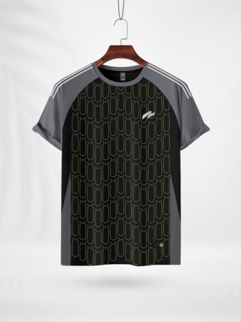 ZAIAX GREY BLACK PRINT TSHIRT - DRGG