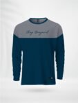 ZAIAX GRAY MIDNIGHT BLUE FULL SLEEVE DESIGN TSHIRT -FLGPB