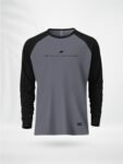 ZAIAX BLACK GRAY FULL SLEEVE DESIGN TSHIRT -FLRGBG