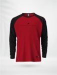 ZAIAX BLACK RED FULL SLEEVE RAGLAN TSHIRT -FLRGBR