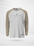 ZAIAX CREAM WHITE FULL SLEEVE RAGLAN TSHIRT -FLRGCW