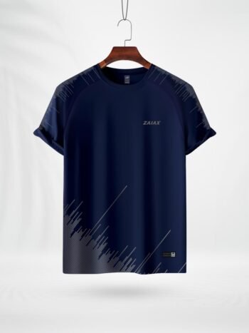 ZAIAX NAVY PRINT TSHIRT- JHIN2