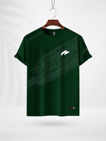 ZAIAX DEEP GREEN PRINT TSHIRT - JHIBG