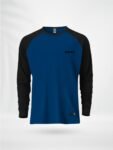 ZAIAX BLACK MIDNIGHT BLUE FULL SLEEVE RAGLAN TSHIRT - JBPBZX