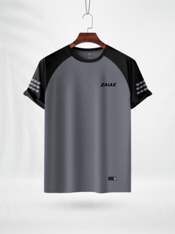 ZAIAX BLACK GREY RAGLAN TSHIRT - RGBG