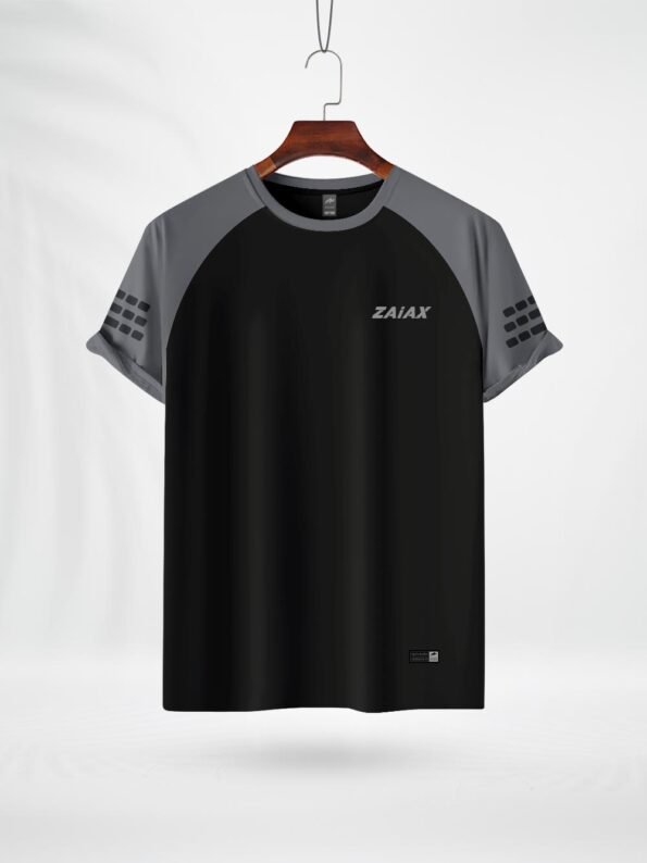 ZAIAX GREY BLACK RAGLAN TSHIRT - RGGB