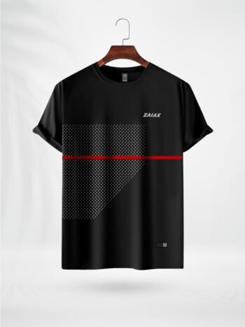 ZAIAX BLACK CIRCLE PRINT TSHIRT - CKB