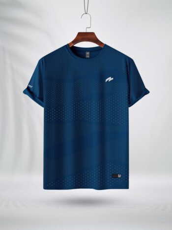 ZAiAX PETROL BLUE DOT PRINT TSHIRT – DTPPB