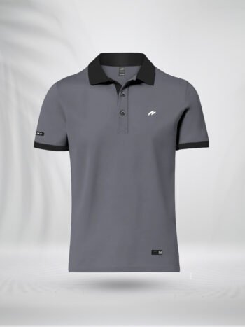 ZAIAX GREY BASIC POLO - PLSBG
