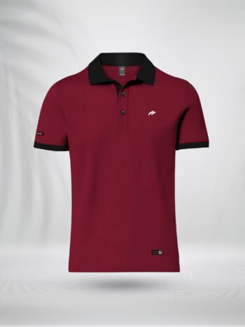 ZAIAX MAROON BASIC POLO - PLSBM