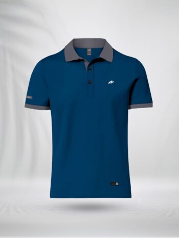 ZAIAX PETROL BLUE BASIC POLO - PLSGPB