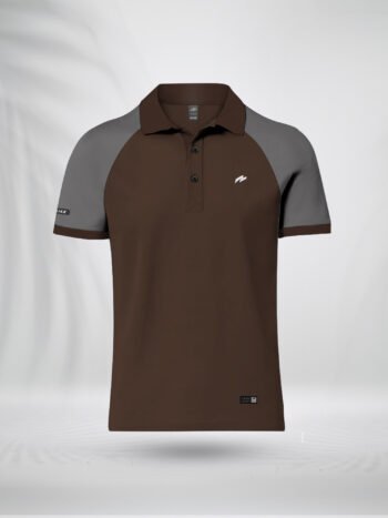 ZAIAX GREY COFFEE RAGLAN POLO – PLRGGCF