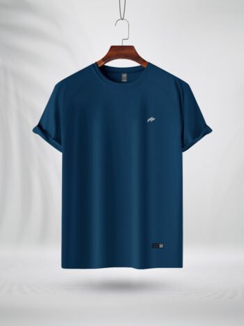 ZAIAX VERY THIN SPORTS PETROL BLUE TSHIRT - EXMPB