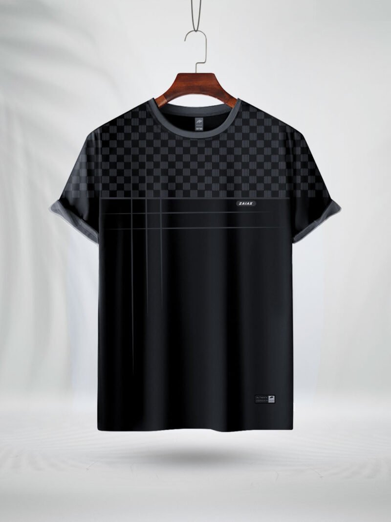 ZAIAX BLACK CHESS PRINT TSHIRT – DBAB2