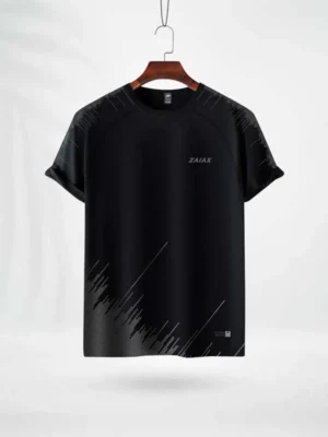 ZAIAX BLACK COLOR PRINT TSHIRT – JHIB2