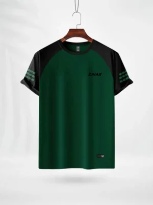 ZAIAX BLACK DEEP GREEN RAGLAN TSHIRT – RGBBG