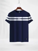 ZAIAX NAVY WHITE DESIGN T-SHIRT – NWNZX