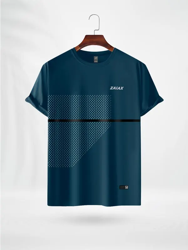 CKPB ZAIAX PETROL BLUE CIRCLE PRINT TSHIRT – CKPB