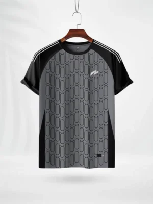 ZAIAX BLACK GREY PRINT TSHIRT-DRBG