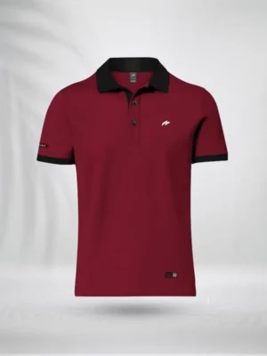 ZAIAX MAROON BASIC POLO – PLSBM