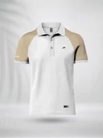 ZAIAX CREAM WHITE RAGLAN POLO – PLRGCW