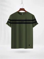 ZAIAX OLIVE BLACK DESIGN T-SHIRT – OBOZX