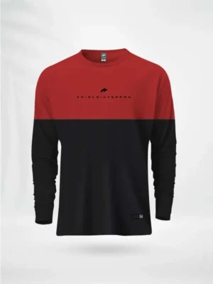 ZAIAX RED BLACK FULL SLEEVE DESIGN TSHIRT - JCBRB