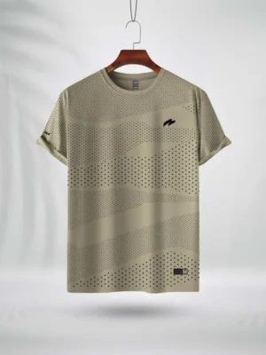 ZAiAX CREAM DOT PRINT TSHIRT – DTPC