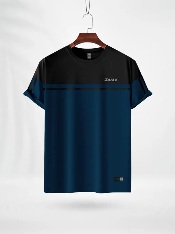 CB2BPB ZAIAX BLACK PETROL BLUE COMBINATION TSHIRT – CB2BPB