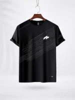 ZAIAX BLACK COLOR PRINT TSHIRT- JHIB
