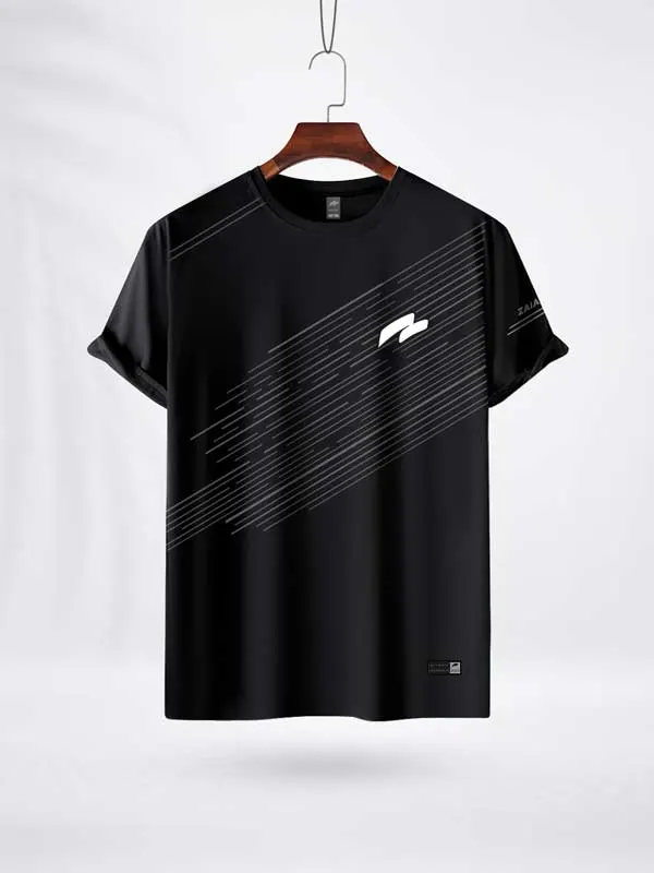 JHIB ZAIAX BLACK COLOR PRINT TSHIRT- JHIB