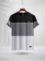 ZAIAX BLACK GREY WHITE DESIGN TSHIRT- BGWWL