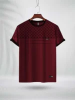 ZAIAX MAROON CHESS PRINT TSHIRT – DBAM
