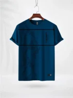 ZAIAX PETROL BLUE PRINT TSHIRT- HRMPB