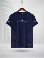 ZAIAX NAVY BLUE PRINT TSHIRT – GYTN