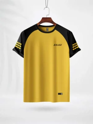 ZAIAX BLACK YELLOW RAGLAN TSHIRT – RGBY