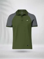 ZAIAX GREY OLIVE RAGLAN POLO – PLRGGOL