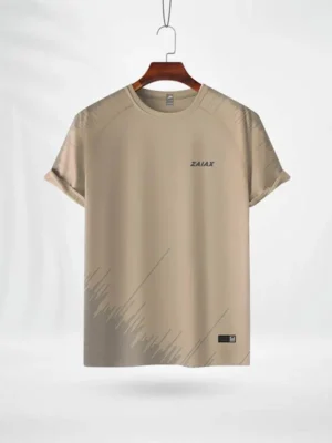 ZAIAX CREAM COLOR PRINT TSHIRT- JHIC2
