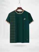 ZAIAX PETROL BLUE CREAM PRINT TSHIRT – 1SDPPB