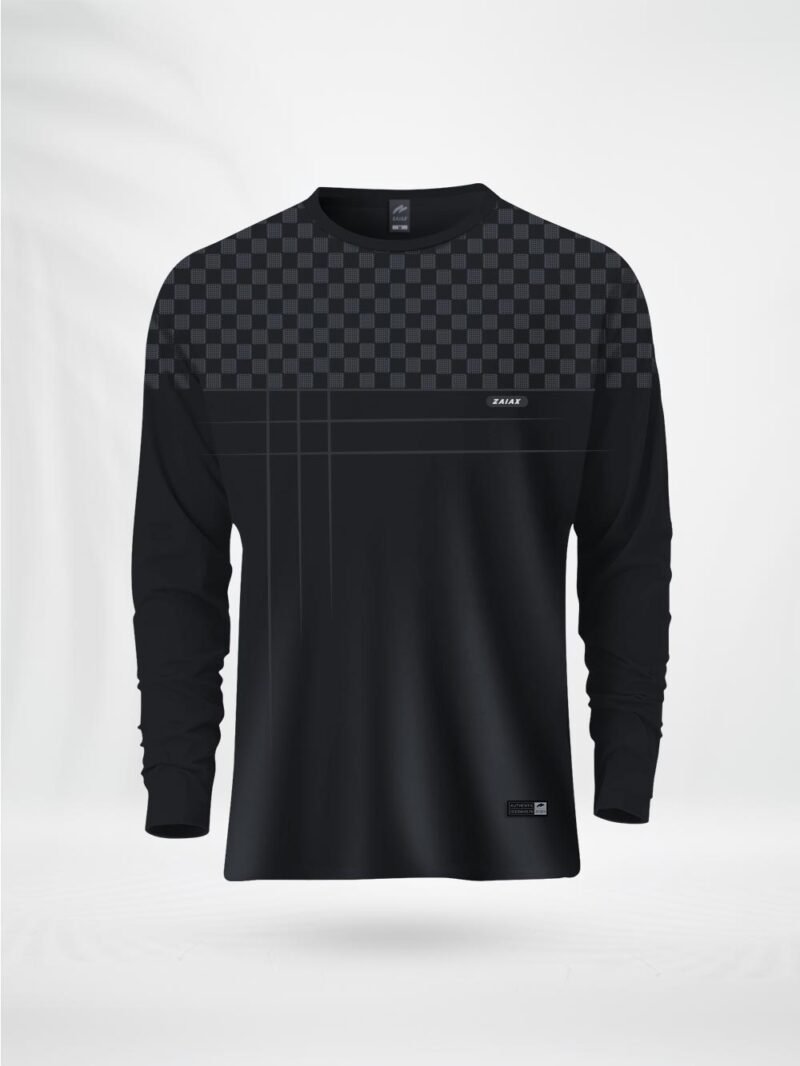 ZAIAX BLACK FULL SLEEVE PRINT TSHIRT – FLBB