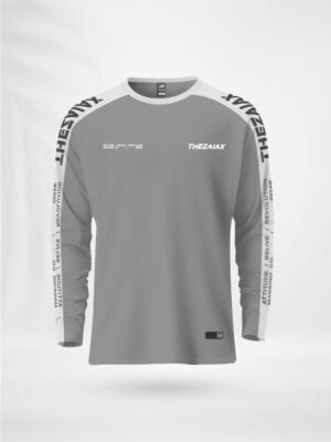 ZAIAX WHITE GRAY FULL SLEEVE DESIGN TSHIRT – FLTHEZX