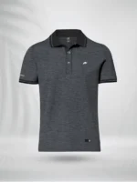 ZAiAX ELITE SPACE DYED GRAY POLO SHIRT - ELPLSB