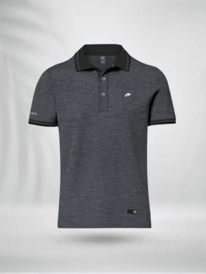 ZAiAX ELITE SPACE DYED GRAY POLO SHIRT - ELPLSB