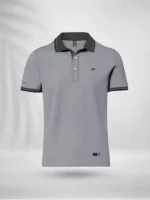ZAiAX ELITE SPACE DYED SILVER POLO SHIRT - ELPLSW