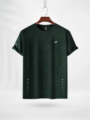 ZAiAX ELITE JACQUARD OLIVE TSHIRT - JQELTGRN