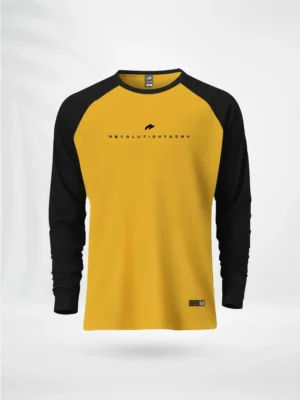 ZAIAX BLACK YELLOW FULL SLEEVE REGLAN TSHIRT – FLRGBY