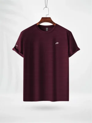 ZAiAX ELITE SPACE DYED MAROON TSHIRT - SELTM