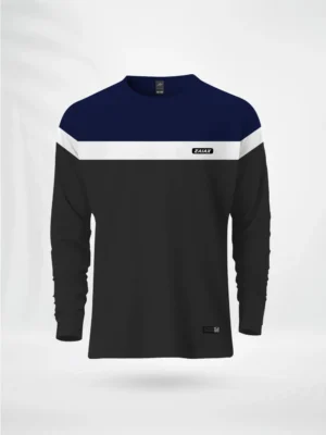 ZAIAX NAVY WHITE BLACK FULL SLEEVE DESIGN TSHIRT – FLNWB