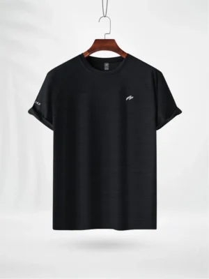 ZAiAX ELITE SPACE DYED BLACK TSHIRT - SELTB